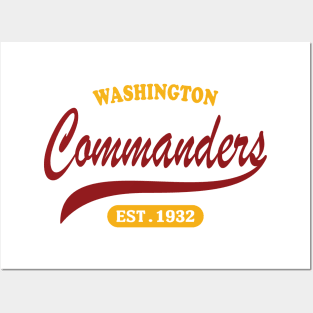 Washington Commanders Classic Style Posters and Art